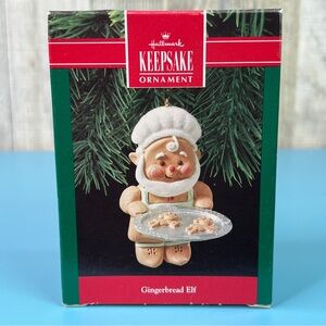 Hallmark Keepsake Ornament Gingerbread Elf Handcrafted & Dated 1990